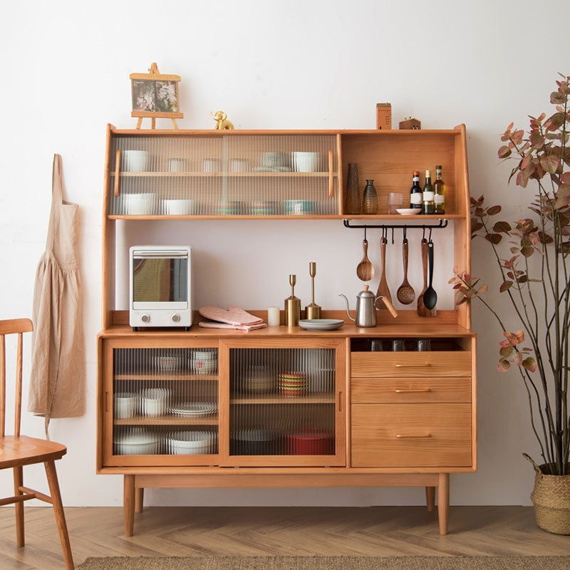 Contemporary Style Sideboard Solid Wood Sideboard for Dining Room