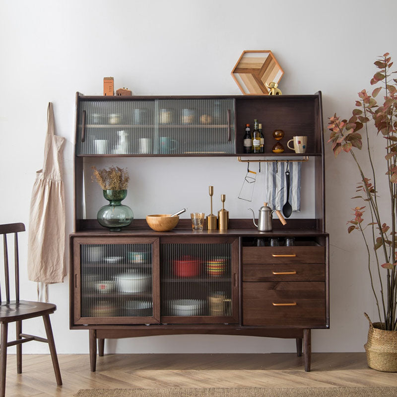 Contemporary Style Sideboard Solid Wood Sideboard for Dining Room