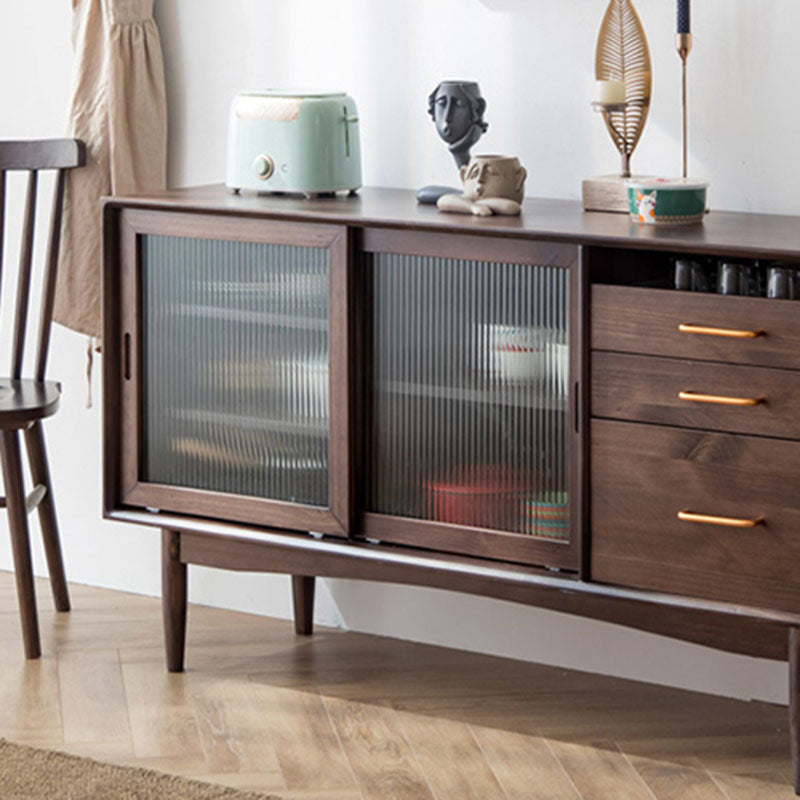 Contemporary Style Sideboard Solid Wood Sideboard for Dining Room