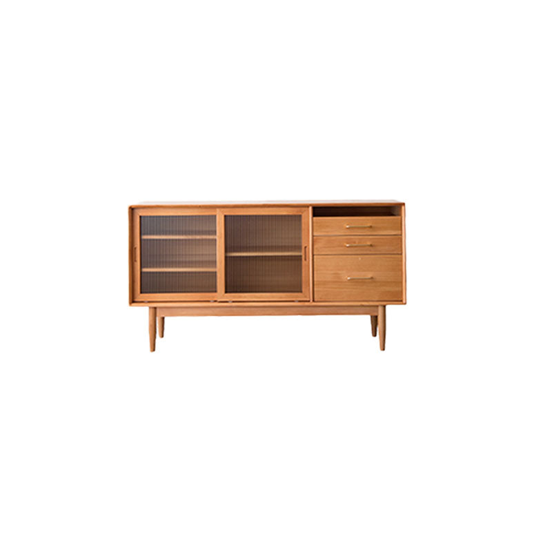 Contemporary Style Sideboard Solid Wood Sideboard for Dining Room