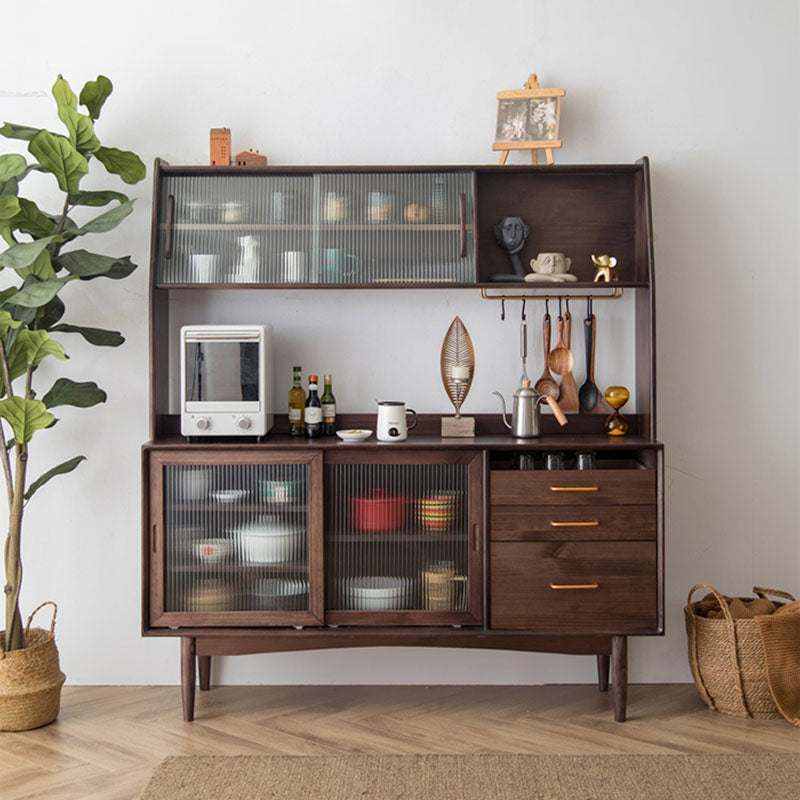 Contemporary Style Sideboard Solid Wood Sideboard for Dining Room