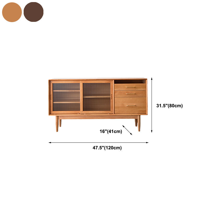 Contemporary Style Sideboard Solid Wood Sideboard for Dining Room