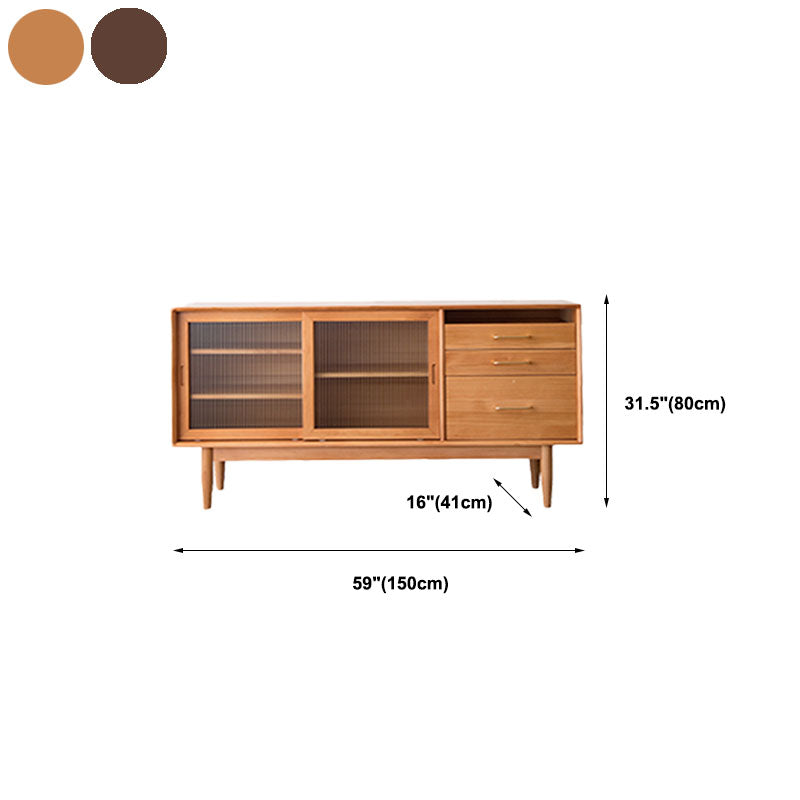 Contemporary Style Sideboard Solid Wood Sideboard for Dining Room