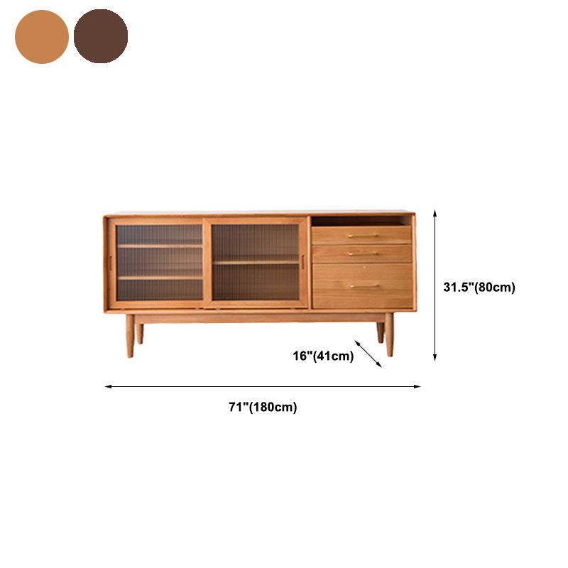 Contemporary Style Sideboard Solid Wood Sideboard for Dining Room