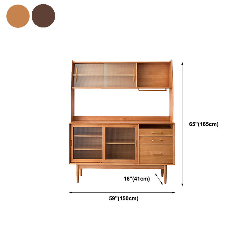 Contemporary Style Sideboard Solid Wood Sideboard for Dining Room