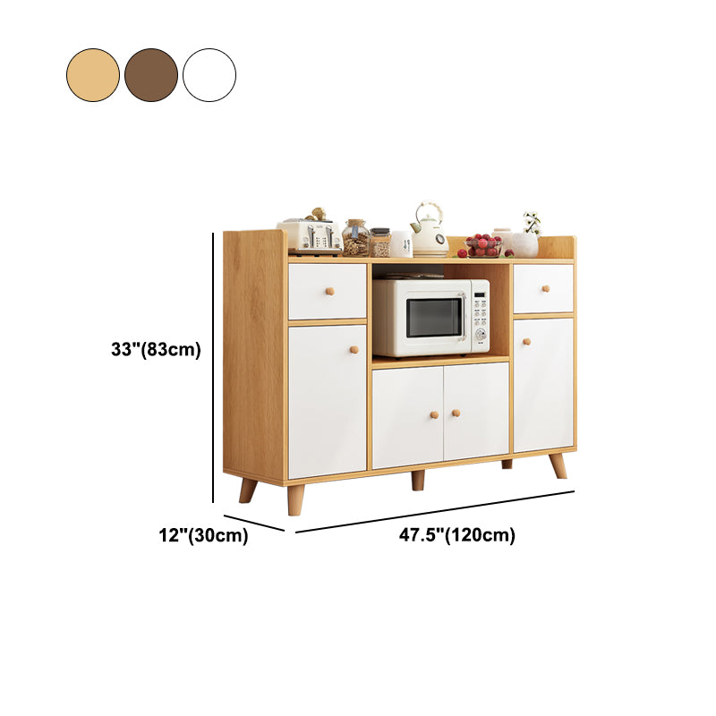 Modern 33" Height Cupboard Artificial Wood Frame Kitchen Sideboard for Dining Room