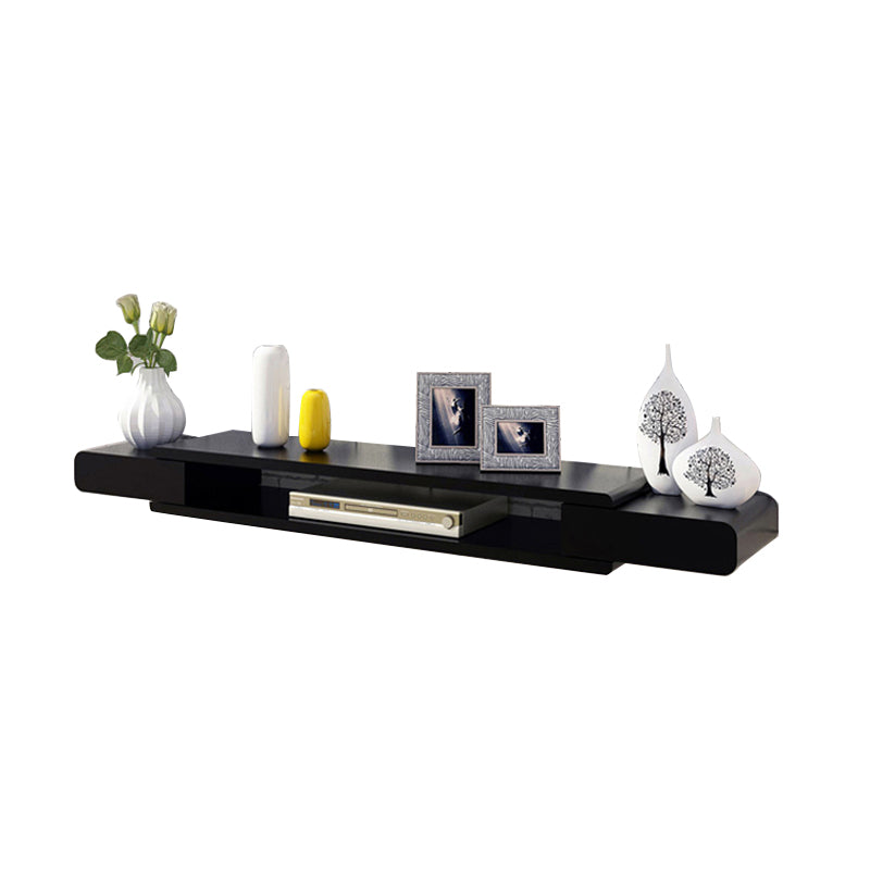 9.5" D Modern Wall-mounted TV Stand Wooden Media Console with 2 Shelfs