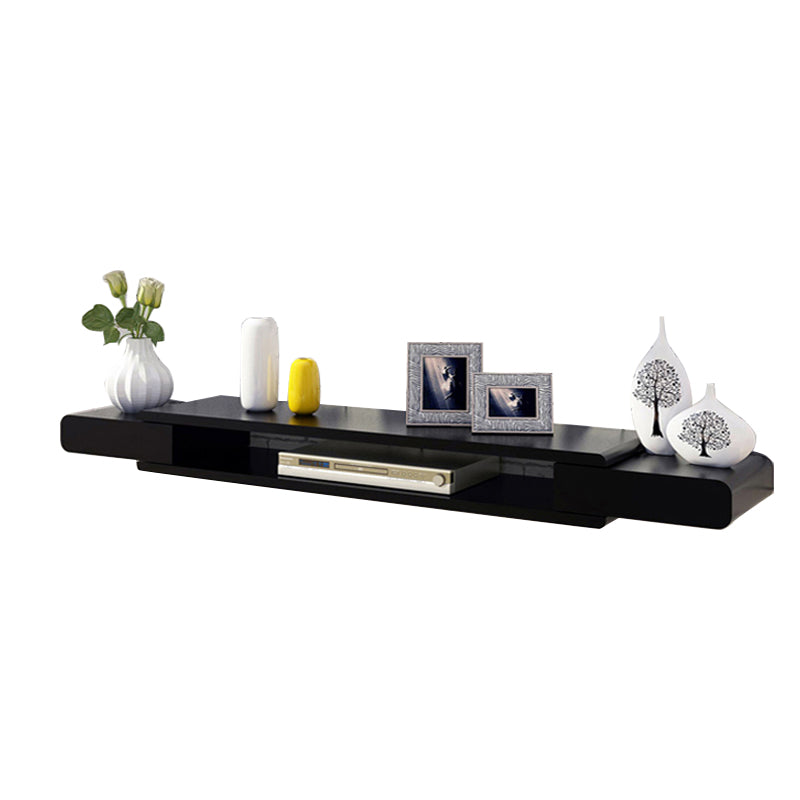 9.5" D Modern Wall-mounted TV Stand Wooden Media Console with 2 Shelfs