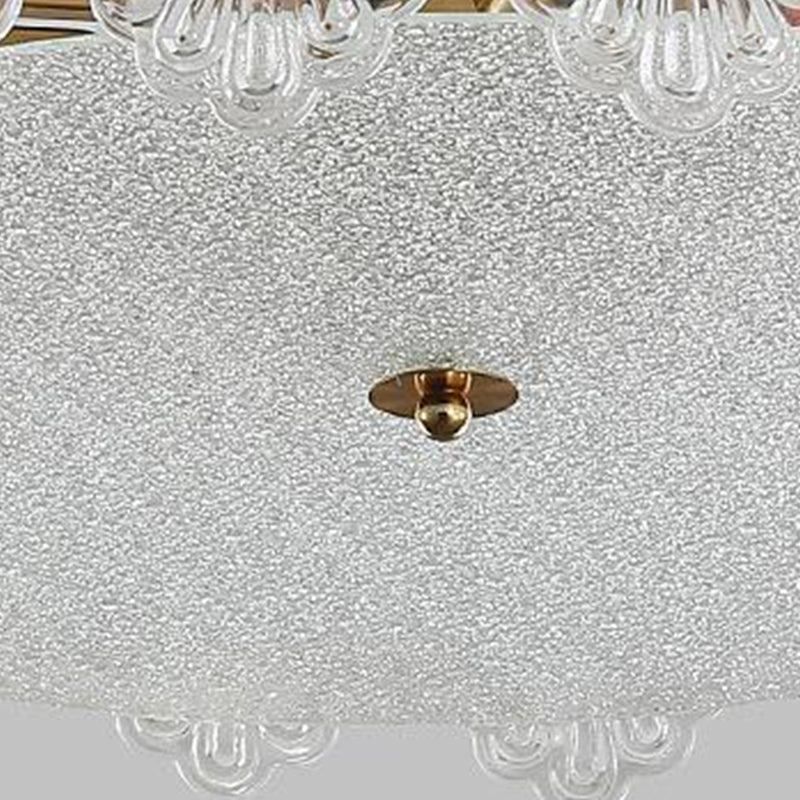 Nordic Style Glass Shade Ceiling Light Household Flush Mount for Bedroom