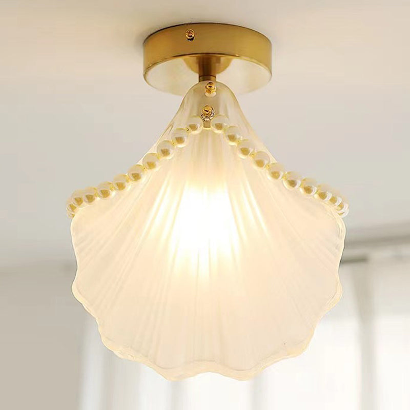 Modern Style Glass Shade Ceiling Light Household Flush Mount for Dining Room