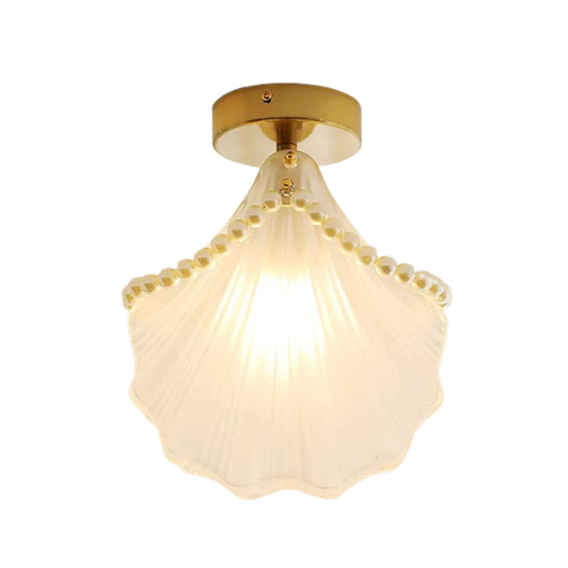 Modern Style Glass Shade Ceiling Light Household Flush Mount for Dining Room