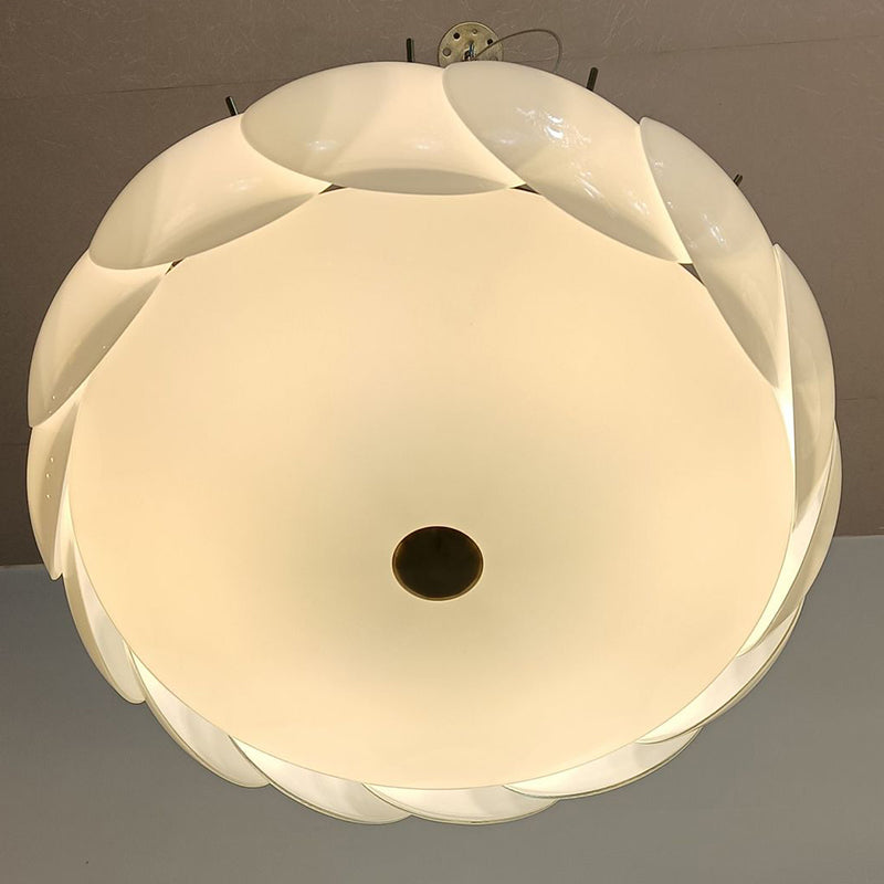 Modern White Glass Shade Ceiling Light Household Flush Mount for Bedroom