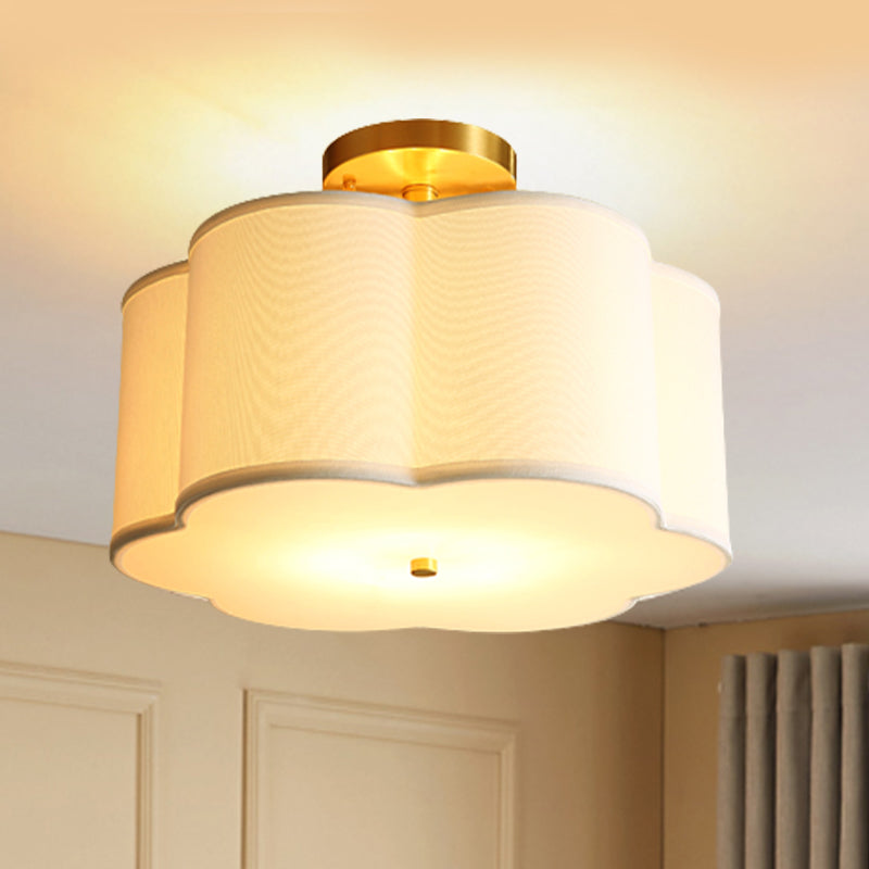 Simple Style Ceiling Mounted Fixture Fabric Ceiling Mount Light Fixture