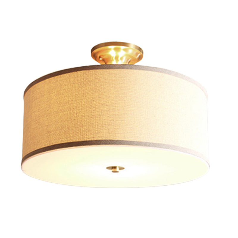 Simple Style Ceiling Mounted Fixture Fabric Ceiling Mount Light Fixture