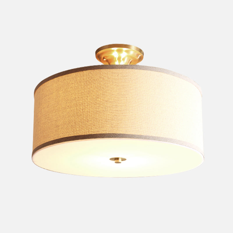 Simple Style Ceiling Mounted Fixture Fabric Ceiling Mount Light Fixture