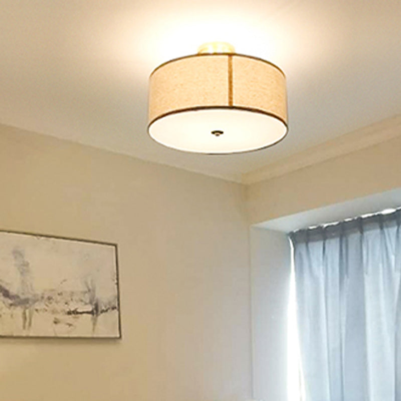 Simple Style Ceiling Mounted Fixture Fabric Ceiling Mount Light Fixture