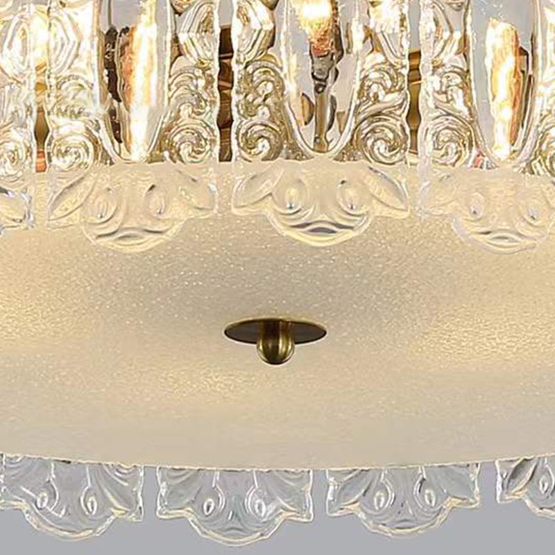 Creative Glass Shade Ceiling Light Household Flush Mount for Bedroom