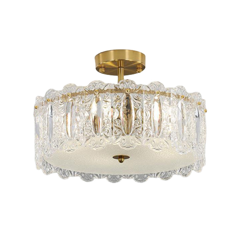 Creative Glass Shade Ceiling Light Household Flush Mount for Bedroom