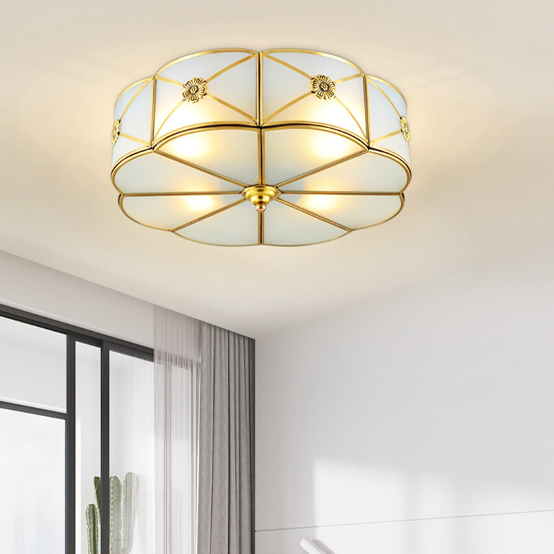 Ceiling Mounted Light Minimalist Glass Close to Ceiling Light for Bedroom