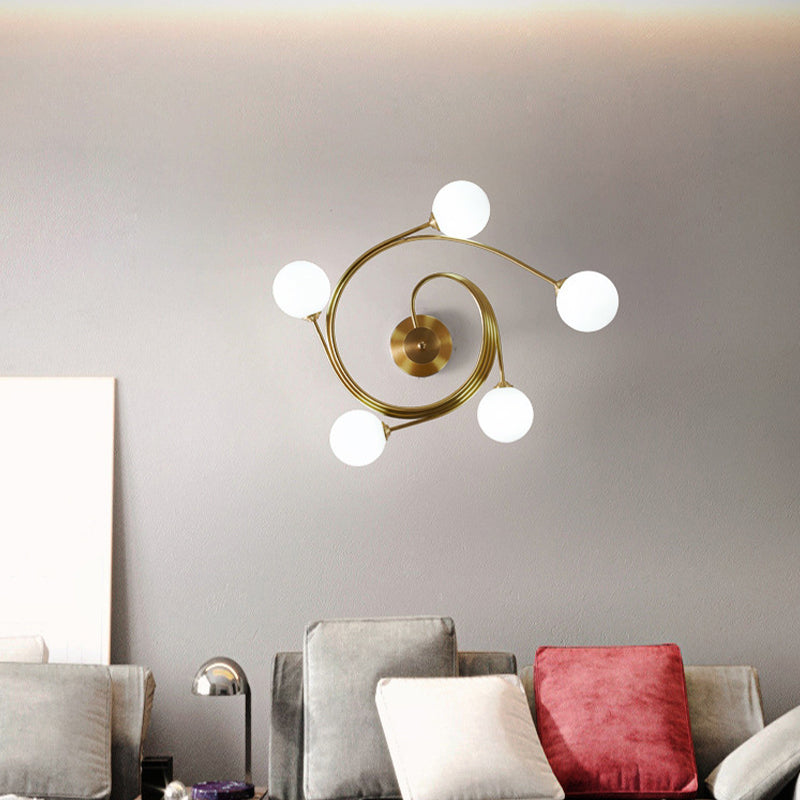 Modern Glass Ceiling Light Globe Shaded Lighting for Hallway Home