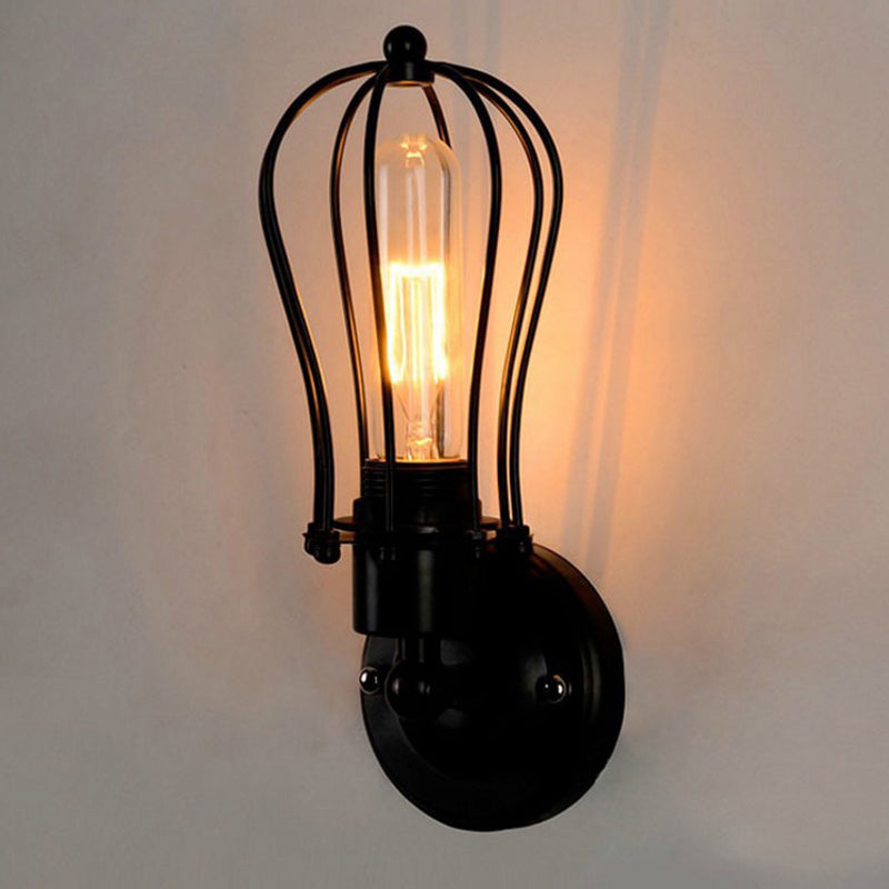 1 / 2 - Light Wall Sconce Iron Industrial Wall Light in Black / Distressed Copper