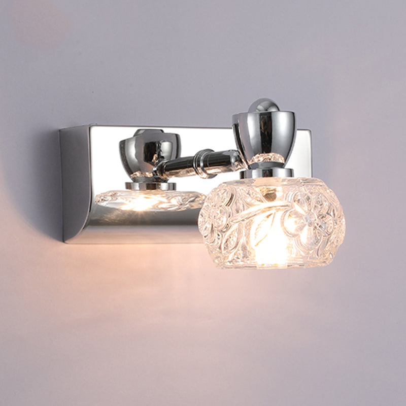 Modern Style Bowl Shape Sconce Lamp Glass Wall Lights for Bathroom