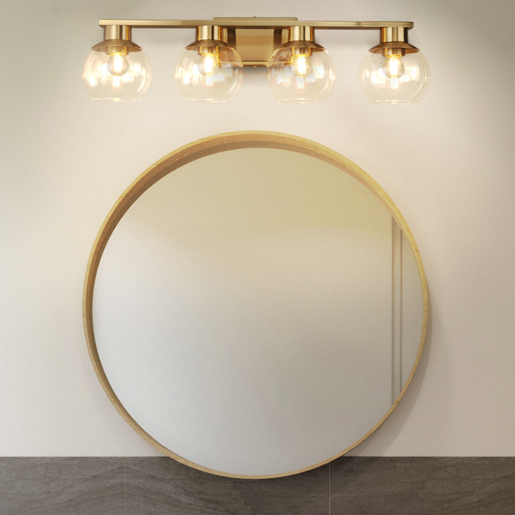 Modern Style Spherical Shape Sconce Lamp Metal Multi Light Wall Lights for Bathroom