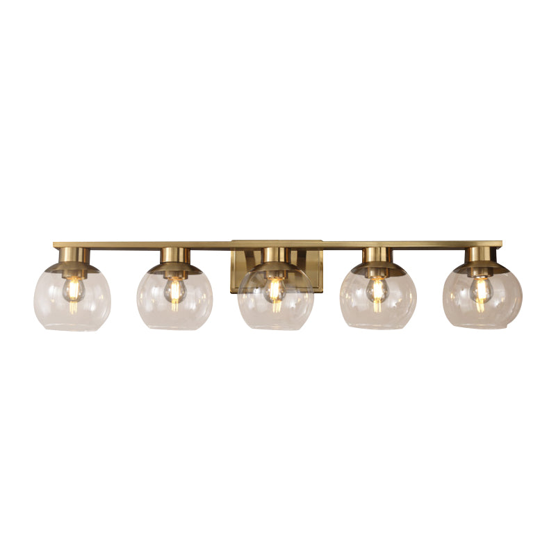 Modern Style Spherical Shape Sconce Lamp Metal Multi Light Wall Lights for Bathroom