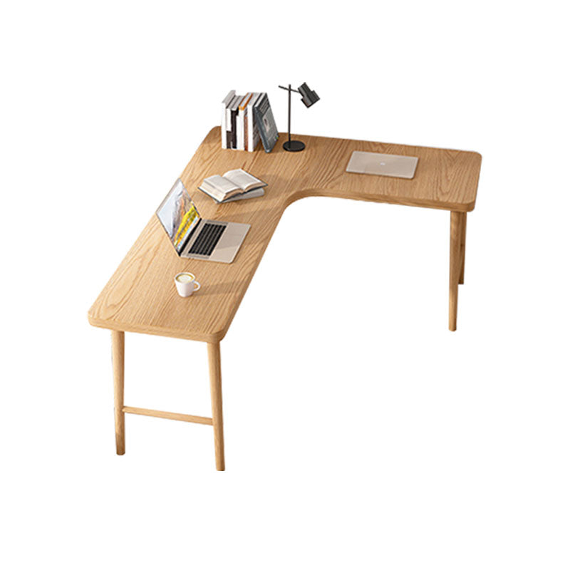 Modern Style Solid Wood Office Desk L-shaped Bedroom Task Desk