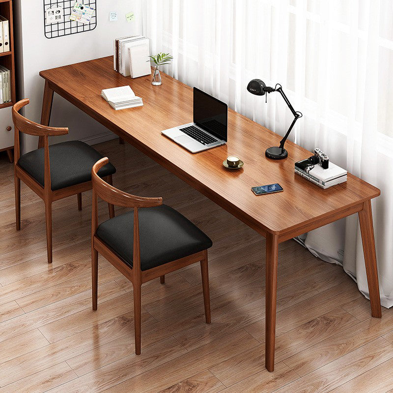 Modern Office Desk Rectangle Solid Wood Task Desk with 4 Legs