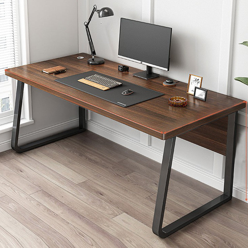 Modern Office Desk Rectangle Solid Wood Task Desk with 4 Legs