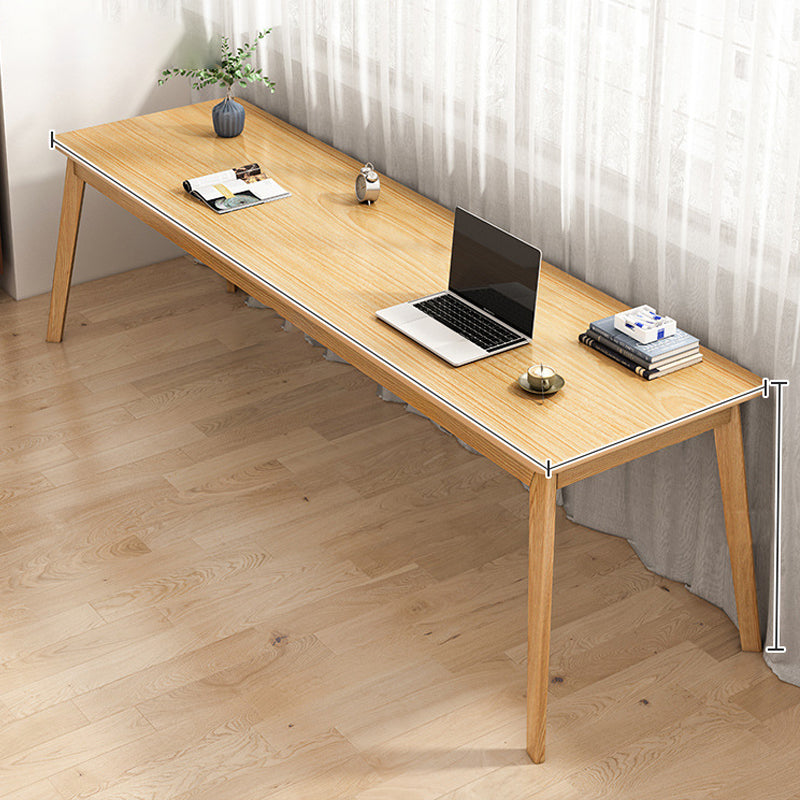 Modern Office Desk Rectangle Solid Wood Task Desk with 4 Legs