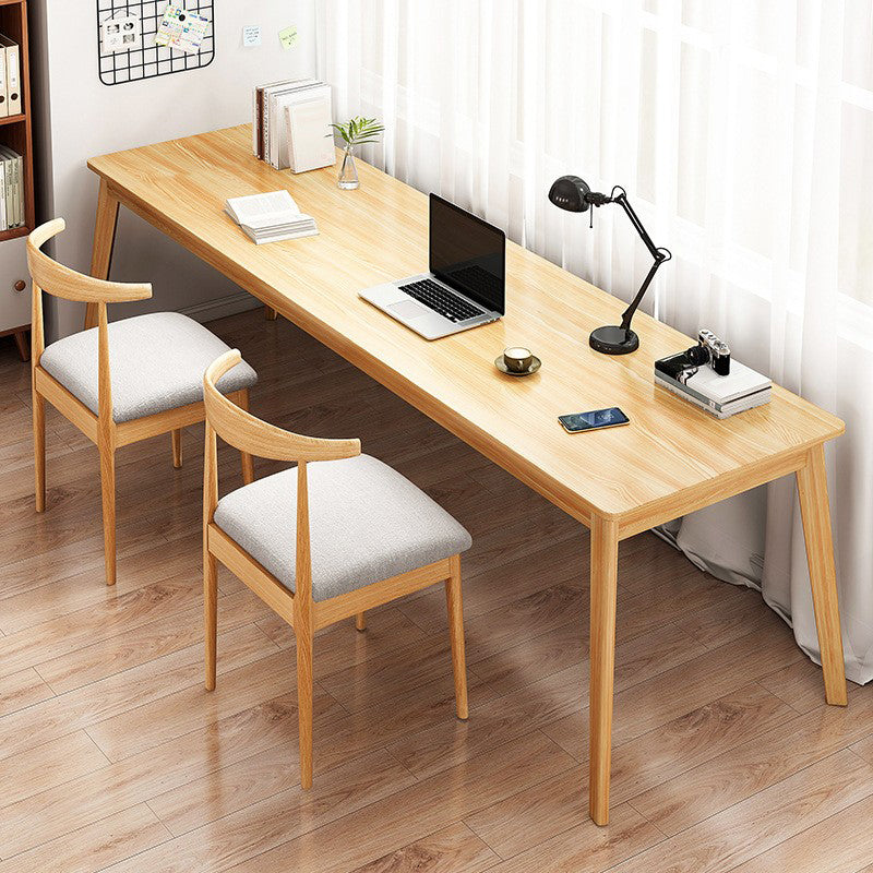 Modern Office Desk Rectangle Solid Wood Task Desk with 4 Legs