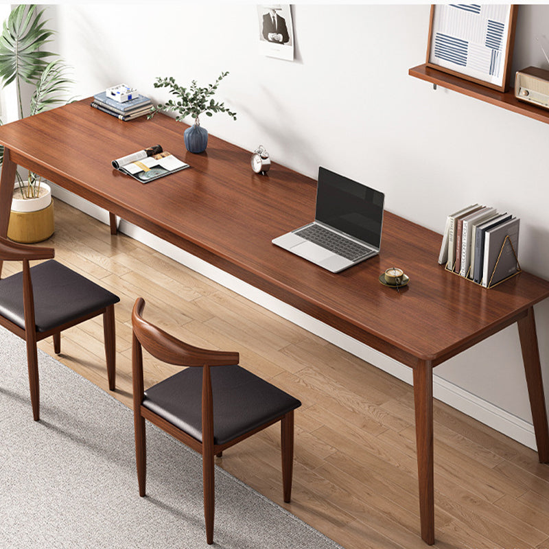 Modern Office Desk Rectangle Solid Wood Task Desk with 4 Legs