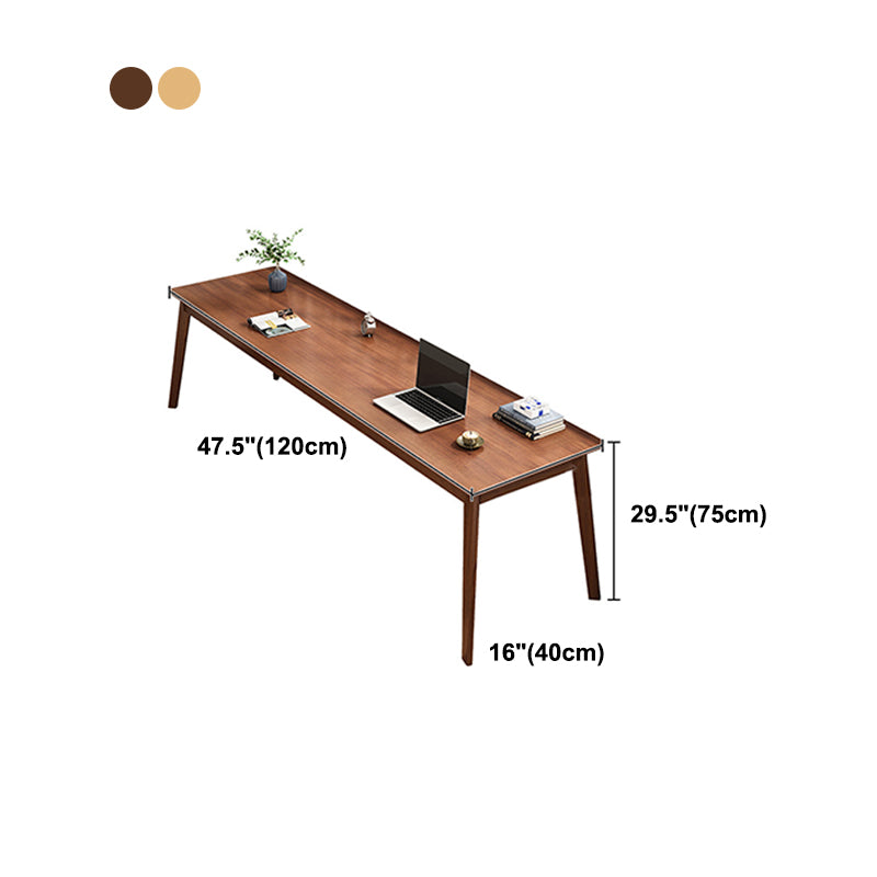 Modern Office Desk Rectangle Solid Wood Task Desk with 4 Legs