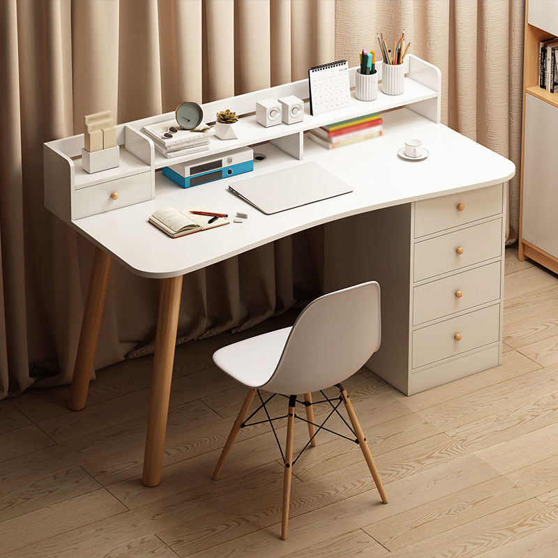 Modern Freeform Office Desk Home Artificial Wood Writing Desk with Drawer