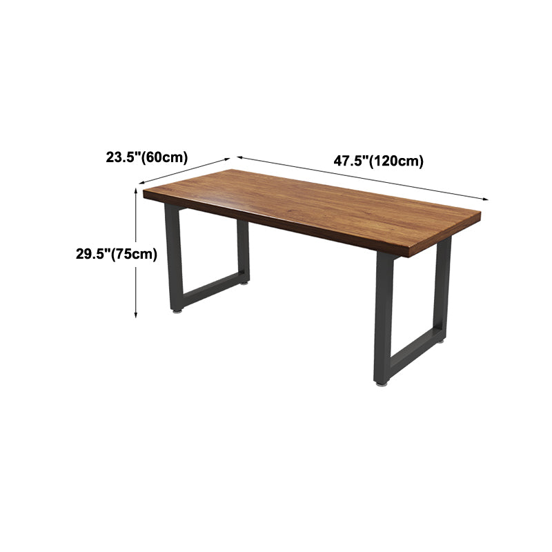 Modern Style Sled Office Desk Rectangle Solid Wood Desk for Home