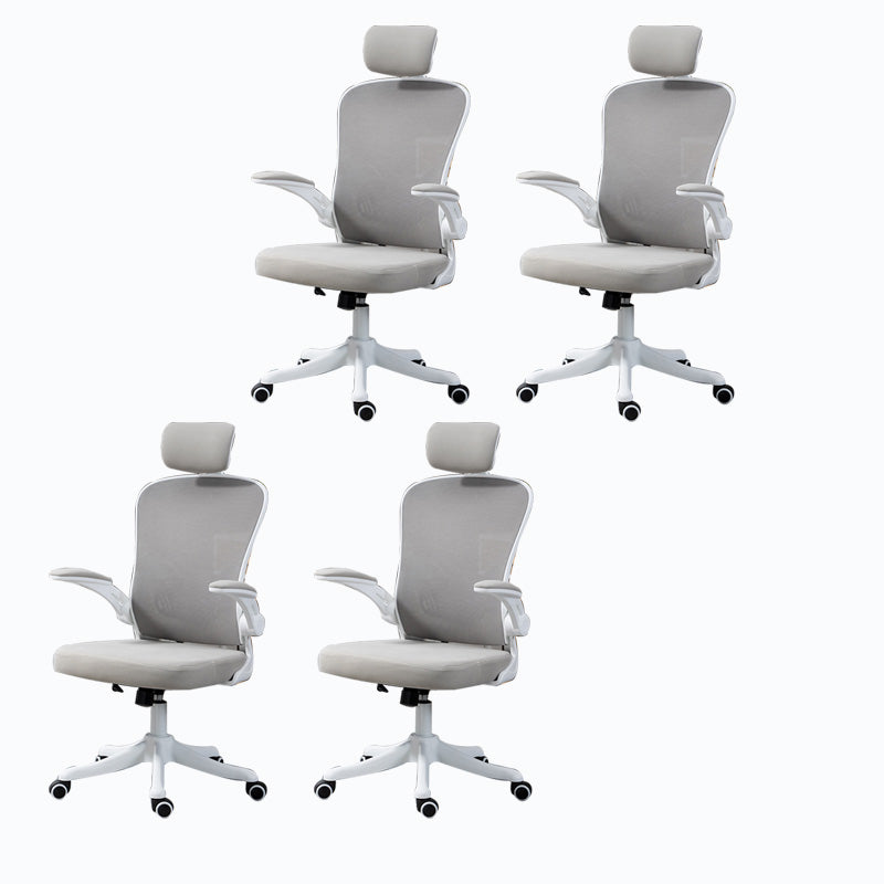 High / Mid Back Office Chair Grey Mesh Desk Chair with Wheels