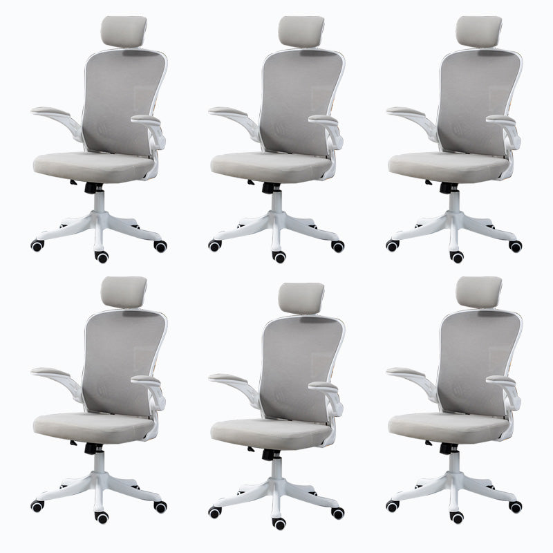 High / Mid Back Office Chair Grey Mesh Desk Chair with Wheels