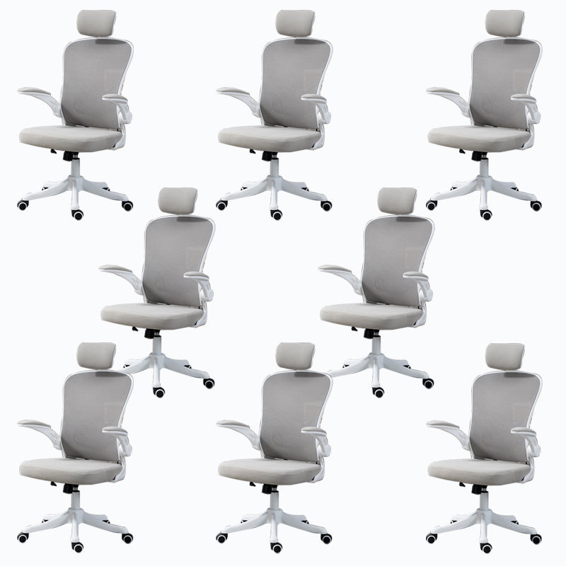 High / Mid Back Office Chair Grey Mesh Desk Chair with Wheels