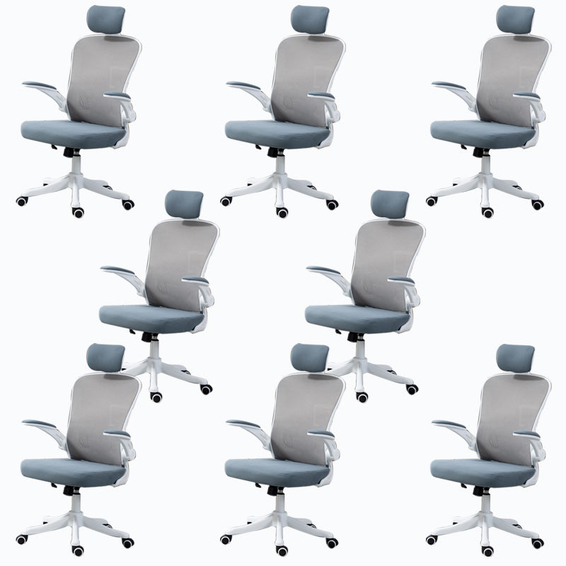 High / Mid Back Office Chair Grey Mesh Desk Chair with Wheels