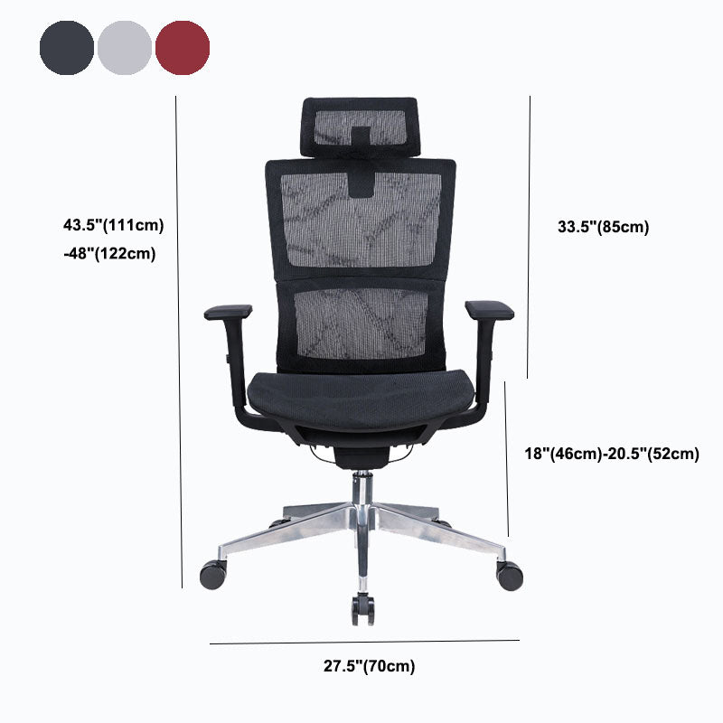 High Back Office Chair Mesh Desk Chair with Headrest and Wheels