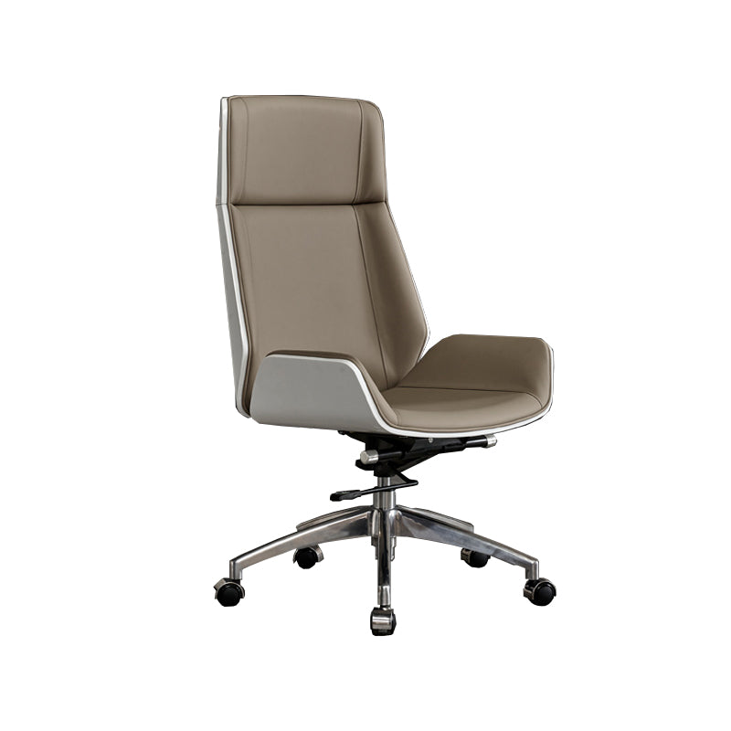 High Back Office Chair Rotatable Leather Desk Chair with Wheels