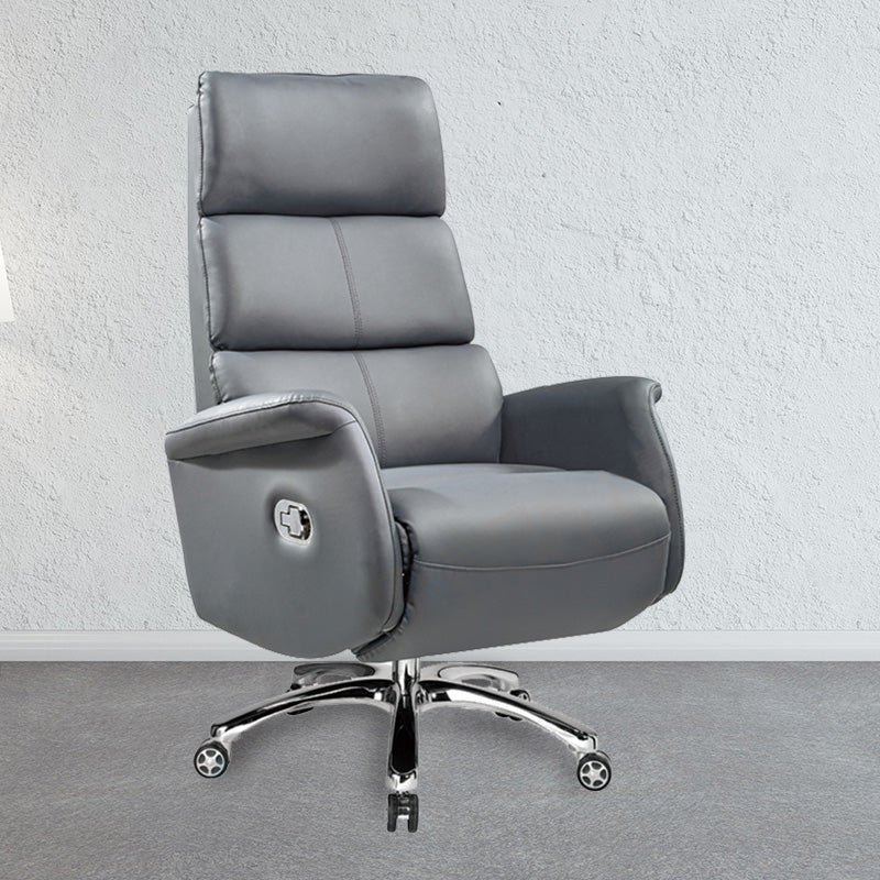 High Back Office Chair Rotatable Upholstered Desk Chair with Wheels