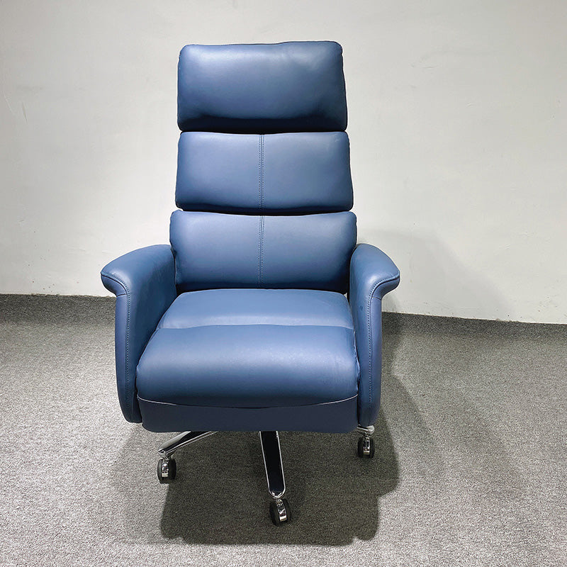 High Back Office Chair Rotatable Upholstered Desk Chair with Wheels