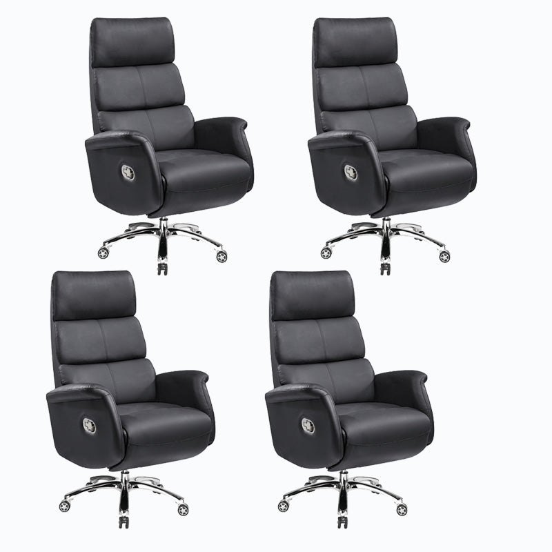 High Back Office Chair Rotatable Upholstered Desk Chair with Wheels