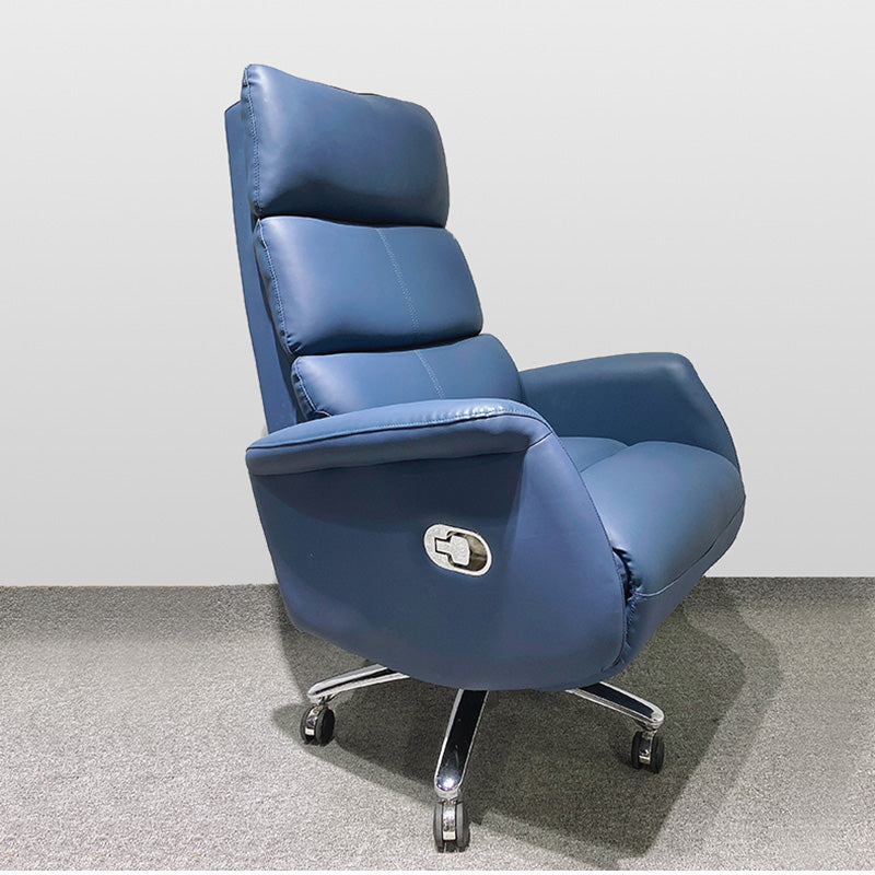 High Back Office Chair Rotatable Upholstered Desk Chair with Wheels