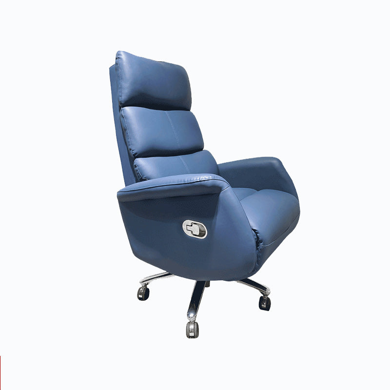 High Back Office Chair Rotatable Upholstered Desk Chair with Wheels