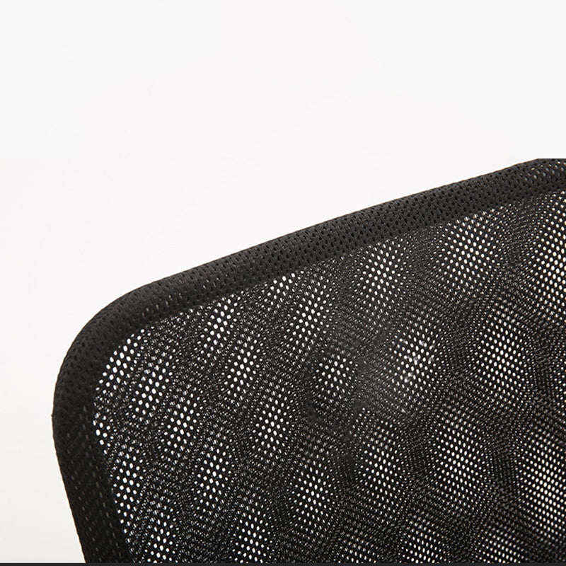 Mid Back Office Chair Mesh Fixed Armrest Desk Chair with Sled Base