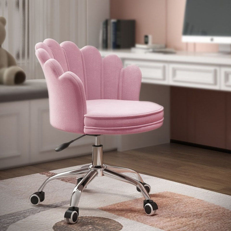 Mid Back Office Chair Armless Rotatable Desk Chair with Wheels